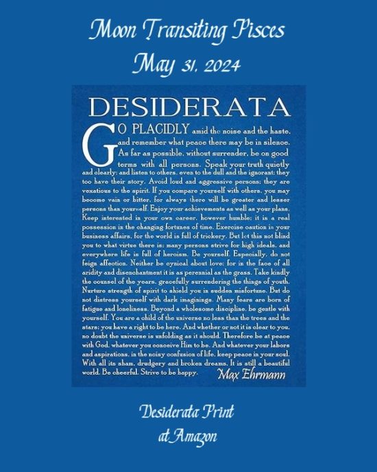 Daily Horoscope: Moon Transiting Pisces, May 31, 2024